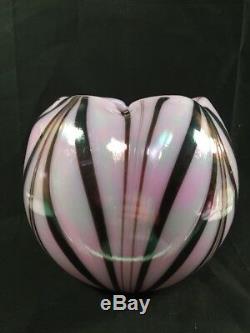 Fenton Art Glass Dave Fetty Lavender Haze Vase LIMITED