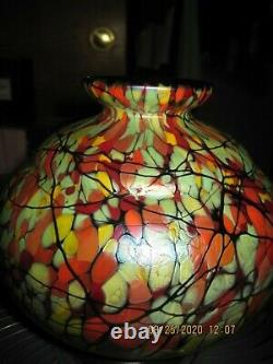 Fenton Art Glass Dave Fetty Limited Edition Qvc Iridized Threaded Mosaic Vase