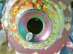 Fenton Art Glass Dave Fetty Limited Edition Qvc Iridized Threaded Mosaic Vase