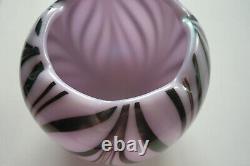 Fenton Art Glass Lavender Haze Dave Fetty Feather Vase