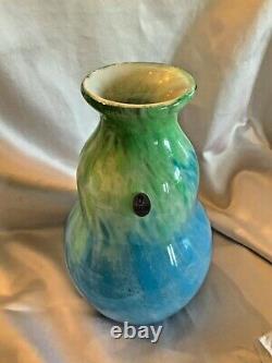 Fenton Art Glass Limited Edition Dave Fetty Caribbean Day Blown Vase MIB 8199B6