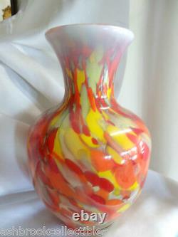 Fenton Art Glass Limited Myriad Mist Vase Dave Fetty New in Box Multi Colored