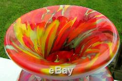 Fenton Art Glass Myriad Mist By Dave Fetty Vase #324/750 New Box. 8.75H
