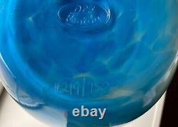 Fenton Caribbean Day Vase by Dave Fetty Limited Edition #219 of 750 9.5 H