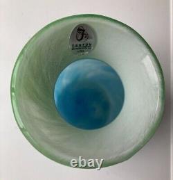 Fenton Caribbean Day Vase by Dave Fetty Limited Edition #219 of 750 9.5 H