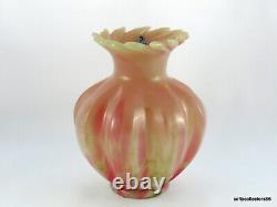 Fenton Dave Fetty 6856 BA Cutting Garden Ltd Ed Burmese Vase w Original Labels