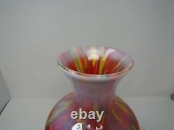 Fenton Dave Fetty Myriad Mist Vase 270/750 with Paperwork and Box 8 1/4