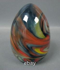 Fenton Glass Dave Fetty Signed Ltd Edition Crayons Egg 5 w Price Tag & Label