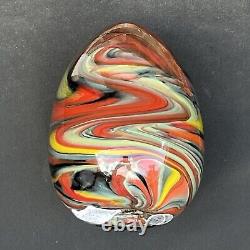 Fenton Glass Dave Fetty Signed Ltd Edition Crayons Egg 5 w Price Tag & Label