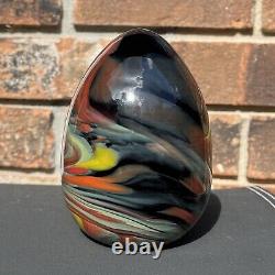 Fenton Glass Dave Fetty Signed Ltd Edition Crayons Egg 5 w Price Tag & Label