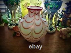 Fenton Glass Vase, Artist Dave Fetty, Draped Pattern
