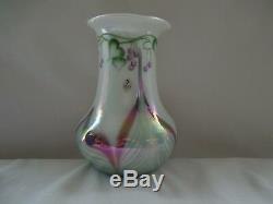 Fenton Leaves and Vines Vase 8.75 LE 742/950 by Dave Fetty and Martha Reynolds