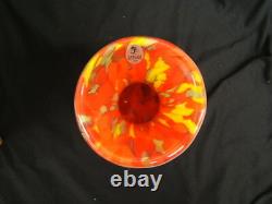 Fenton Myriad Mist Orange Vase Limited #37/750 Signed Dave Fetty 2001 MIB