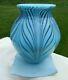 Fenton Robert Barber Dave Fetty 1975 Blue Pulled Feather Vase 8h #197/1000