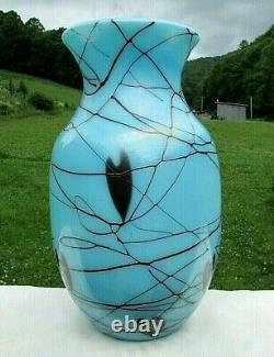 Fenton Robert Barber-Dave Fetty Hanging Hearts 212/600. 10H Vase 1975