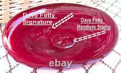Fenton Ruby PURSE Figure Circa 2005 Personally made by DAVE FETTY & SIGNED