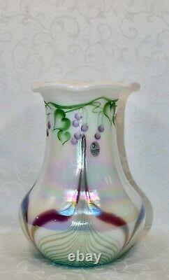 Fenton, Vase, Opal Glass, Connoisseur Collection 1998, Dave Fetty, Limited Ed