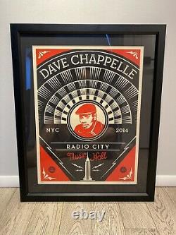 Framed Dave Chappelle Poster By Shepard Fairey Signed & Numbered Obey Giant