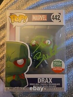 Funko Pop! Marvel #442 Drax Funko Limited Edition Signed By Dave Bautista