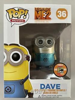 Funko Pop Minion Dave SDCC Metallic Exclusive Despicable Me Limited Edition 1008