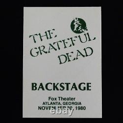 Grateful Dead Dave's Picks 8 Fox Atlanta Georgia 11/30/1980 Backstage Pass 3 CD