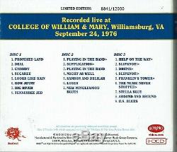 Grateful Dead Dave's Picks Vol 4 Williamsburg, VA 9/24/76 3 Discs Numbered Ed