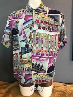 JAMS World SUPER RARE True Vintage Hawaiian Shirt Large Dave's World R/N#4017