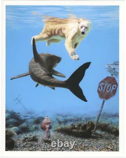 Josh Keyes 15 x 12 Limited Edition Print Turbulence Tiny Showcase Edition 1683