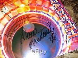 Megadeth Rare Band Signed Vinyl Record Super Collider Dave Mustaine Ellefson COA