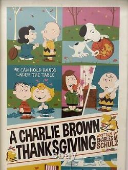 Mint Charlie Brown Thanksgiving Limited Edition Art Print Dave Perillo #101/280