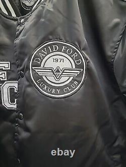 New Dave Ford Luxury Club Limited Edition Starter Jacket Black Size Large