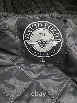 New Dave Ford Luxury Club Limited Edition Starter Jacket Black Size Large