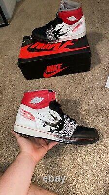 Nike Air Jordan 1 OG High Dave White Size 12 WINGS BLACK RED CEMENT 464803-001