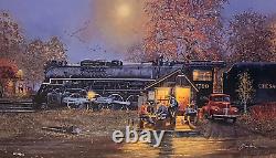 Passing Time Signed Limited Edition AP Print by Dave Barnhouse Locomotive