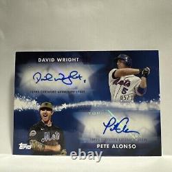 Pete Alonso David Wright 2023 Topps Dual Autograph #BSDA-WRA Sp /10 Mets