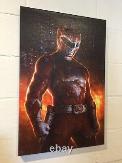 Power Rangers Red Ranger DAVE RAPOZA Limited Edition Giclee On Canvas Signed & #