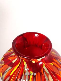 RARE Fenton 2007 Dave Fetty Mosaic Swirl Art Glass Vase Limited Edition #510/750