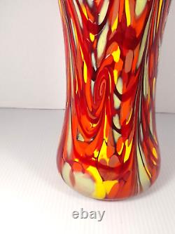 RARE Fenton 2007 Dave Fetty Mosaic Swirl Art Glass Vase Limited Edition #510/750