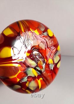 RARE Fenton 2007 Dave Fetty Mosaic Swirl Art Glass Vase Limited Edition #510/750