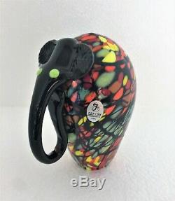 Rare Fenton 2006 Limited Dave Fetty 5.5 Mosaic Elephant Made For Nfgs Signed