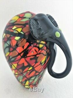 Rare Fenton 2006 Limited Dave Fetty 5.5 Mosaic Elephant Made For Nfgs Signed