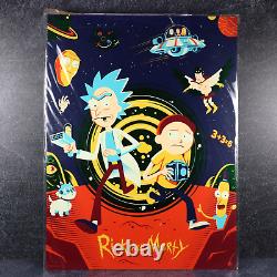 Rick And Morty Silkscreen Print Variant Perillo 18x24 ACME COA LE 64/100 Sealed