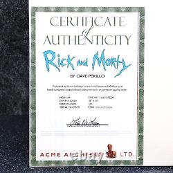 Rick And Morty Silkscreen Print Variant Perillo 18x24 ACME COA LE 64/100 Sealed