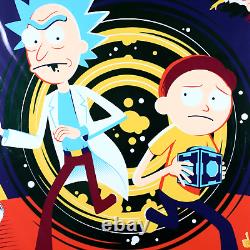 Rick And Morty Silkscreen Print Variant Perillo 18x24 ACME COA LE 64/100 Sealed