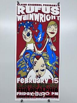 Rufus Wainwright Poster Signed Limited Edition 129/150 Dave Crosland Jeff Wood 2