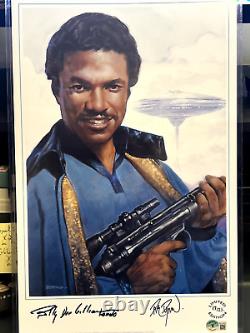 STAR WARS limited edition art signed Dave Dorman & Billy Dee Williams (BECKETT)