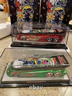 Set Of 2 Red & Green 2010 EVO Drag Bus Kustomcity Happy Holidaze Dave Chang