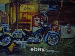 Spring Cleaning by Dave Barnhouse Indian Motorcycle print. Signed and numbered