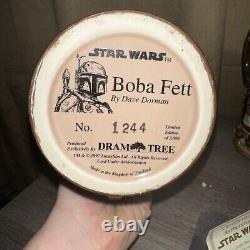 Star Wars Dram Tree Mug Bobba Fett by Dave Dorma 1289/3000 Used With Coa