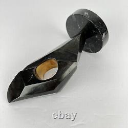 Vintage Metal Art Sculpture Abstract Marble Dave Scheuner 1994 7in Desk Small